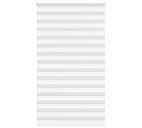 vidaXL Zebra Blind White 135x200 cm Fabric Width 130.9 cm Polyester