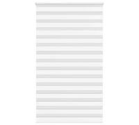 vidaXL Zebra Blind White 135x230 cm Fabric Width 130.9 cm Polyester