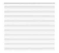 vidaXL Zebra Blind White 160x150 cm Fabric Width 155.9 cm Polyester