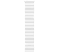 vidaXL Zebra Roller Blind - White 40x200 cm Fabric, Private Elegant Window Shades - Easy Install for Living/Bedroom/Office
