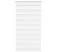vidaXL Zebra Blind White 80x150 cm Fabric Width 75.9 cm Polyester