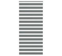 vidaxl zebra blinds - dark grey polyester window treatment with adjustable light control and two mounting options - 95x230 cm for bedrooms/living room