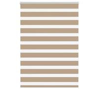 vidaxl zebra blinds - sand brown 115x150 cm - 100% polyester roller blinds for living rooms & bedrooms - modern light control privacy shade