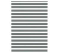 vidaXL Zebra Roller Blind 160x200 cm - Dark Grey, 100% Polyester, Sleek Modern Window Treatment Adjustable Light Control for Living Room, Bedroom, Office.