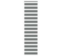 vidaXL Zebra Roller Blind, Dark Grey, 60x200 cm, Adjustable Light Control, Polyester Material, Living Room/Bedroom Office Decor, Child Safety Chain Feature