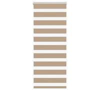 vidaxl zebra roller blind sand brown 65x150 cm polyester adjustable light control