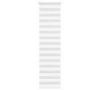 vidaxl zebra roller blind white - poly fabric 60 x 200 cm - light-adjustable dual-layer shades for home office or bedroom