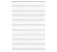 vidaxl - zebra roller blinds/privacy shades - 110x100 cm - white polyester/fabric - modern style/versatile installation