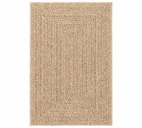 vidaXL ZIZUR Rug Beige 140 x 200 cm Jute Look Indoor and Outdoor Carpet, Doormat, Floor Rug, Outdoor Rug, Floor Mat, Mat