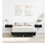 vidaXLBed FrameBlack oak 135 x 190 cm Engineered wood