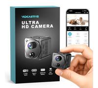 VIDCASTIVE 4K Mini Hidden Camera Dual-Band 2.4/5GHz WiFi Indoor Security Camera with AI Human Detection, Night Vision, Cloud/SD Storage, Up to 150 Days Standby Battery Life