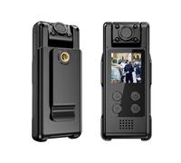 VIDCASTIVE 4K WiFi Body Camera with 64G Memory Card, Portable Body Worn Cam with 180° Rotatable Lens, Night Vision, 2000mAh Battery for Daily Records, Delivery/Serving Jobs