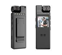 VIDCASTIVE 64G Body Camera with Video Recording, 1080P HD Police Body Worn Cam with 180° Rotatable Lens, Night Vision, and 6 Hours Battery Life for Daily Records, Delivery/Serving Jobs
