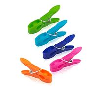 Vidence Clothes Pegs,50 Packs Clothes Pegs for Washing Line,Washing Pegs with Durable Outer Ring Spring,Assorted Colours Clothes Pegs Plastic Non