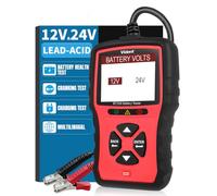 VIDENT Car Battery Tester iBT200 Auto Battery Load Tester 9V-36V Car Battery Analyzer for 12V Passenger Vehicle and 24V Heavy Duty Trucks 100 to 2000CCA Support Multi Language Testing Battery Capacity