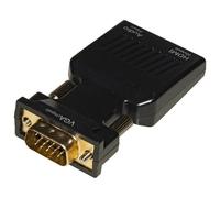 Video Adapter Link LKADAT129 HDMI + 3.5MM VGA (D-Sub) BLACK
