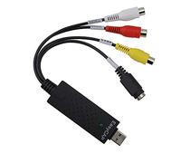 Video Audio Capture Card Adapter, If-Link USB 2.0 Grabber Transfer VHS VCR USB TV Hi8 Game S Video to Digital DVD Converter, Support for Vista XP mac OS Windows 10/8.1/8/7 PC Laptop