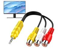 Video AV Adapter Cable - Audio AV Connector - Multifunctional Replacement Adapter Cable for Audio Player TV School Workplace Home Video