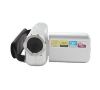 Video Camera, 16MP 1080P HD with 2 Inch Color Screen, 16X Zoom, Easy Grip Strap, Digital Camera, for Beginners Boys Girls to Learn Photography (Silver)