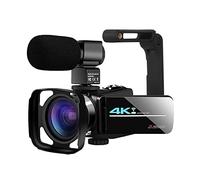 Video Camera, 4K Camcorder Vlogging Video Camera For Vlog Recording 56MP And IR Night Vision Cameras Handheld Camera With WiFi Function(128G SD Card,Roze)