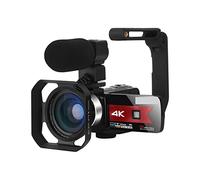 Video Camera, 4K Video Camera Camcorder 56MP WiFi Night Vision Beauty Light Touch Screen Digital Vlogging Camera(Standard,K1 Red)