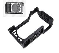 Video Camera Cage, Aluminum Camera Cage Rig with Cold Shoe Mount, 1/4 and 3/8 Inch Threads for A6000 6300 6400 DSLR, Film Movie Making Stabilizer Protective Frame for DSLR