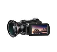 Video Camera Camcorder 4K Professional 12X Optical Zoom For Blogger Live Streaming Filming(Bundle A)