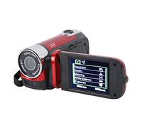 Video Camera for Vlogging, 1080P Full HD Camcorder, 16MP 16X Digital Zoom, 2.7in TFT Rotatable Screen, with Fill Light and USB Port, Catch Wonderful Moments (Red)