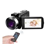 Video Camera for Vlogging, 1080P Full HD Camcorder, 30MP 18X Digital Zoom, 3.0in Rotatable Screen with Remote Control, Face Detection, Catch Wonderful Moments