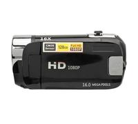 Video Camera Recorder, USB Port Connection Electronic Shutter 1/4 Inch Thread Hole 16X Zoom 16MP Digital Camera with Fill Light for Travel Wedding Recording (Black)