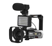 Video Camera, Video Camera Built-in Light WiFi Function 48MP Zoom Digital Camera For Vlog Recording 3.0inch IPS Touch Screen Camcorder(Standard,Rosso)