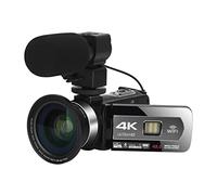 Video Camera, Video Camera Built-in Light WiFi Function 48MP Zoom Digital Camera For Vlog Recording 3.0inch IPS Touch Screen Camcorder(128G sd card,Roze)