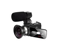 Video Camera, Video Camera With Microphone 4K Camcorder Digital Vlogging Camera For Live Stream WiFi Remote Control Night Vision Touch Screen Photography(With 128GB SD Card,Option C)