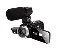 Video Camera, Video Camera With Microphone 4K Camcorder Digital Vlogging Camera For Live Stream WiFi Remote Control Night Vision Touch Screen Photography(With 32GB SD Card,Option B)