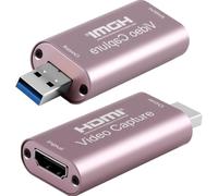 Video Capture Card 4K/1080p HDMI to USB 3.0 Audio Video Grabber Full HD Audio Video Capture Device Record Grabber for LiveBroadcasting Conference Online Teaching Games Switch Xbox, No Power Required