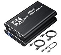 Video Capture Card, 4K HDMI Capture Card for Streaming, Full HD 1080P 60FPS USB 3.0/Type-C Game Audio Video Capture Card with 4K HDMI Loop-Out Works for PS5/PS4/Switch/Xbox/PC/Camera/OBS