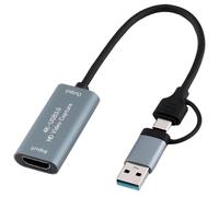 Video Capture Card HDMI to USB C HDMI Capture Card Streaming Device 4K@30Hz 1080P@60fps Game Record Passthrough Loop-out Compatible for Quest Switch iPad Camera Mac Laptop PC