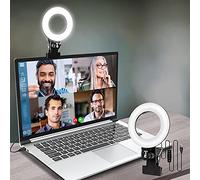 Video Conference Lighting,Webcam Lighting,Ring Light for Monitor Clip On,Zoom Call Lighting, Remote Working, Distance Learning,Self Broadcasting and Live Streaming, Computer Laptop