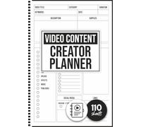 Video Content Creator Planner: Online, Vlog, Social Media Creators Notebook to Track Ideas, Production, Publishing, and Promotion