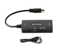 Video Converter for Sega Saturn, S-video to HDMI Converter for Sega Saturn Consoles, Supports Screen 16:9/4:3 Switch, Resolution 1080P/720P
