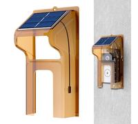 Video Cover - 21.5cm Outdoor Guard Case, Wall Mounted Shield, PC Protective Housing Integrated Solar Panel | Weather Resistant Anti Theft Enclosure Renter Friendly Security Accessory