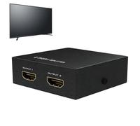 Video Distributor, 4K High Speed with 1 Input and 2 Outputs - Monitor Adapter for Double Video Distribution, Combination with Computer, Laptop, Tablet, TV, Projector, Console, Set-Top Box Screen
