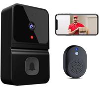 Video Door Bells Wireless WiFi Video Doorbell with Camera Smart Security Doorbell with Cloud Storage, Motion Detection, Two-Way Audio Home Intercom, Rechargeable Batteries, HD Night Vision (Black)