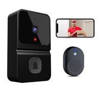 Video Door Bells Wireless WiFi Video Doorbell with Camera Smart Security Doorbell with Cloud Storage, Motion Detection, Two-Way Audio Home Intercom, Rechargeable Batteries, HD Night Vision (Black)