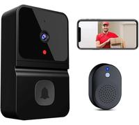 Video Door Bells Wireless WiFi Video Doorbell with Camera Smart Security Video Doorbell Camera with Cloud Storage, Two-Way Audio Home Intercom, Battery Powered, Live View, HD Night Vision (Black)