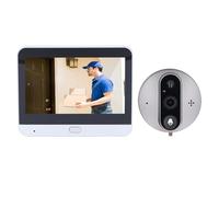 Video Doorbell, 2MP 1080P 5000MAH PIR Infrared Detection Night Vision Smart Camera Cat Eye Doorbell, for Monitoring Front Door