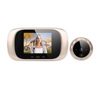 Video Doorbell Camera, 2.8 Inch Video Doorbell LCD Digital Camera, Night Visualisation, Electronic Digital Doorbell, Home Security System for Front Door, Home and Business (Gold)