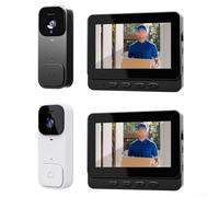 Video Doorbell Camera Wireless 1080P HD Doorbell Camera Wireless IP65 Waterproof Night Visions 2-way Intercom Video Doorbell (Black)