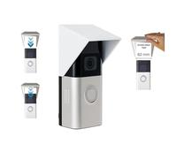 Video Doorbell Rain and Sun Cover - Compatible with Ring Battery Doorbell 3, 3 Plus, 4, and Battery Plus (62 mm Width Only) - 55 mm Extended Weatherproof Anti-Glare Protective Housing - Flat White