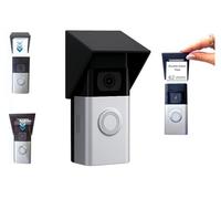 Video Doorbell Rain & Sun Cover Compatible with Ring Battery Doorbell 3, 3 Plus, 4, and Battery Doorbell Plus - Weatherproof Anti-Glare Protective Housing - Durable Flat Black Cover Only